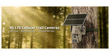 Caméra de Chasse 4G LTE Solaire sans Fil 360° 2K HD pour Surveillance, Sécurité et Chasse