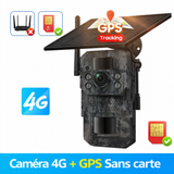 Caméra de Chasse 4G Solaire 3MP HD avec GPS, Vision Nocturne, Suivi à Distance