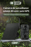 Caméra de Chasse 4G Solaire 3MP HD avec GPS, Vision Nocturne, Suivi à Distance