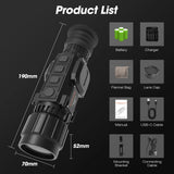 Monoculaire Thermique Capteur 384x288 Zoom 4X Micro-OLED 1047x768, 64 Go