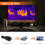Monoculaire Thermique Zoom 8X Capteur 256x192, 60Hz OLED HD 1,43" Super-Résolution IA