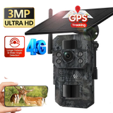 Caméra de Chasse 4G Solaire 3MP HD avec GPS, Vision Nocturne, Suivi à Distance