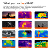 Monoculaire Thermique Zoom 8X Capteur 256x192, 60Hz OLED HD 1,43" Super-Résolution IA