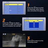 Jumelles de Vision Nocturne Écran 3", Batterie 5000mAh, Zoom 8X, Vidéo 4K