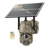 Caméra de Chasse 4G LTE Solaire sans Fil 360° 2K HD pour Surveillance, Sécurité et Chasse