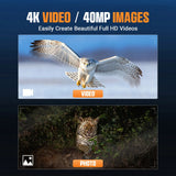 Jumelles de Vision Nocturne Écran 3", Batterie 5000mAh, Zoom 8X, Vidéo 4K