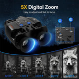 Jumelles de Vision Nocturne Zoom 5X, 300m, Support pour Camping, Chasse
