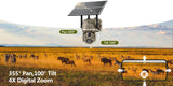 Caméra de Chasse 4G LTE Solaire sans Fil 360° 2K HD pour Surveillance, Sécurité et Chasse